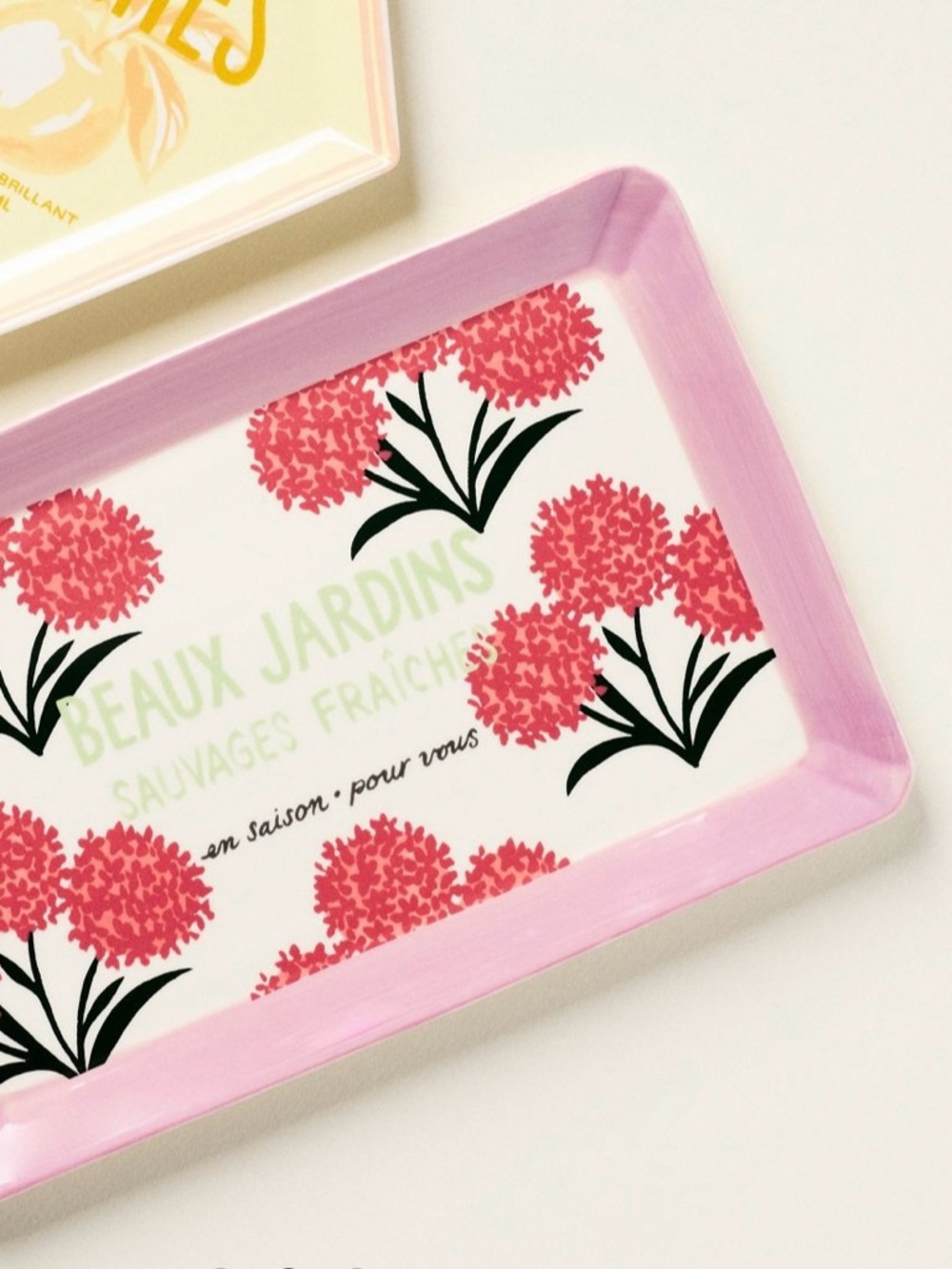 New! NWT Anthropologie Juliette Vanity Tray in pink. Size Large.